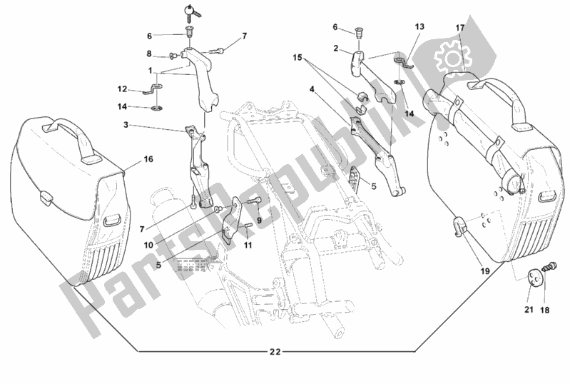 Toutes les pièces pour le Sacoches Latérales du Ducati Monster 600 Dark City 1999